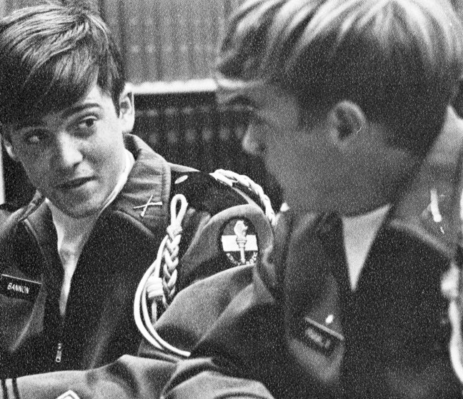 Steve Bannon Senior Year 1972 Benedictine High School, Richmond, VA Military Court; Steve is on the left Credit: Seth Poppel/Yearbook Library